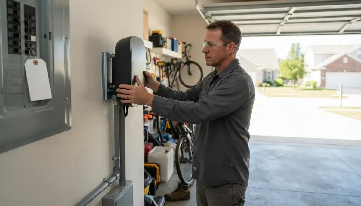 Electric vehicle charger installation with a dedicated 240-volt circuit in Beecher, IL