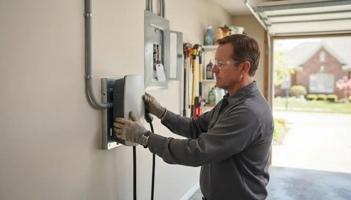 Level 2 EV charger installation with a dedicated electrical circuit in River Forest, IL