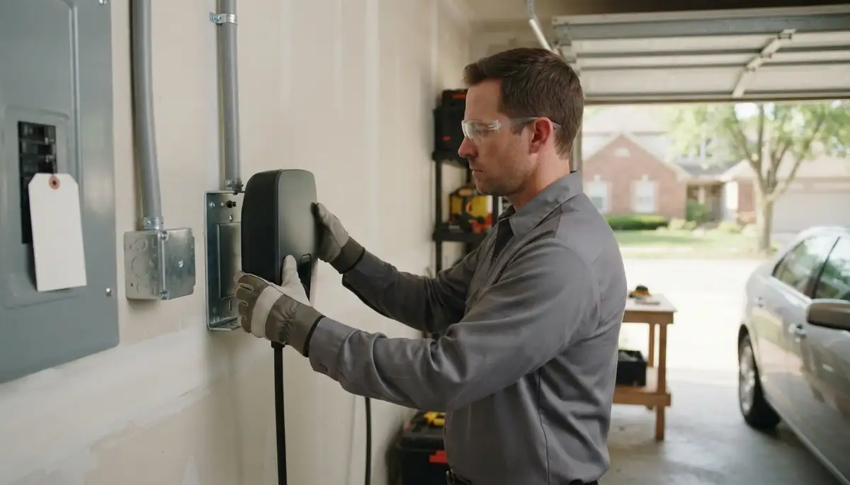 EV charger installation in River Grove, IL by a professional electrician