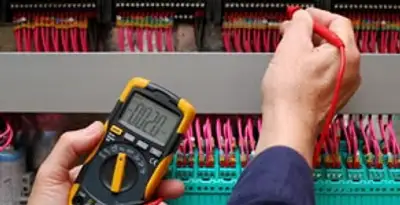 electrical service showing professional testing and troubleshooting of electrical panel by licensed electricians in Chicago, IL