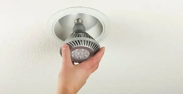 lighting installation service featuring recessed ceiling light installed by licensed professionals in Chicago, IL