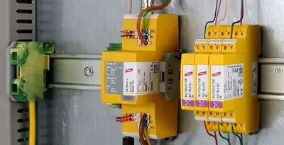 lightning surge protection system with surge suppressors installed by electrical service professionals in Chicago, IL