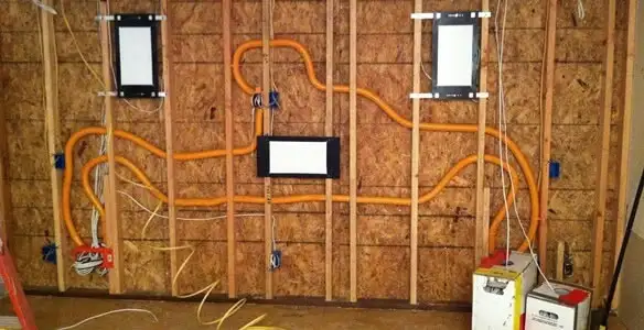 new construction wiring project displaying complete electrical system layout installed by professionals in Chicago, IL