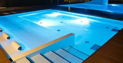 pool light installation and repair services providing modern illuminated pool lighting in Chicago, IL