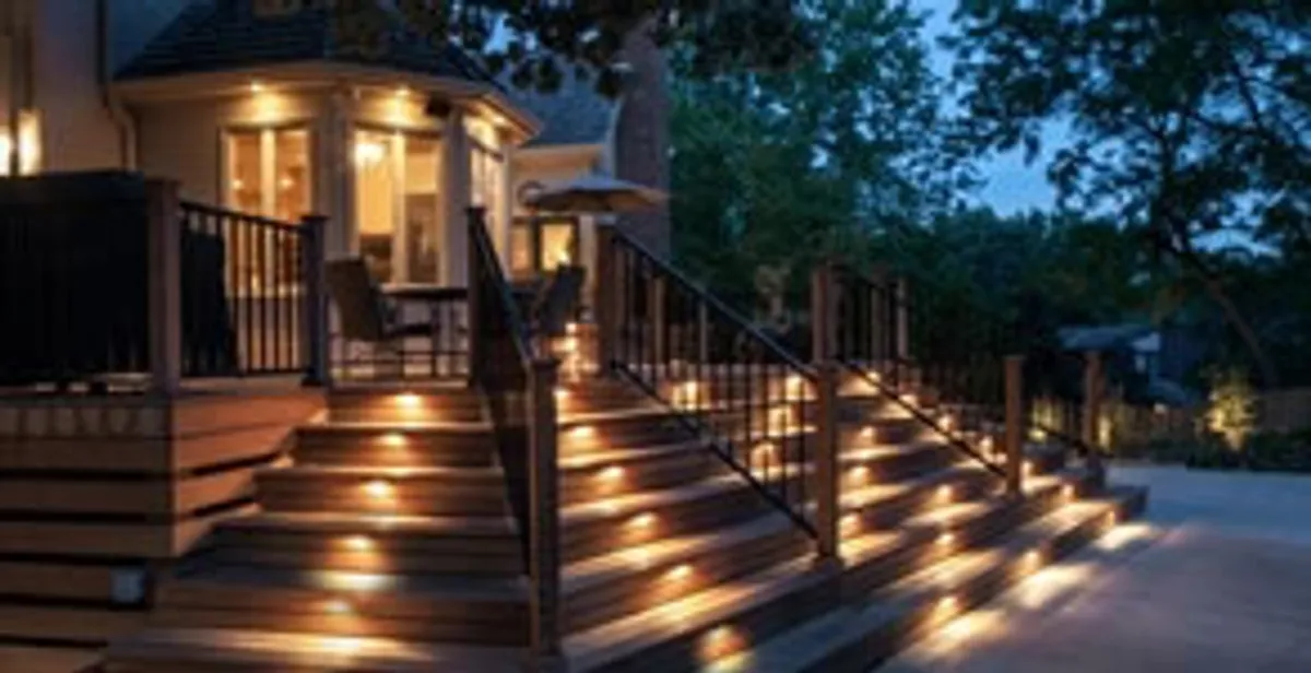 Residential electrician installing outdoor lighting for home safety in Chicago, IL