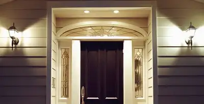 security light installation services with professionally installed entryway lighting in Chicago, IL