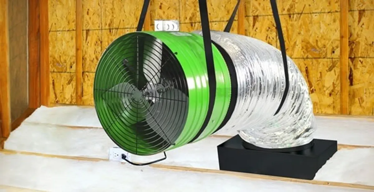 whole house fan installation services with professionally mounted ventilation fan system in Chicago, IL