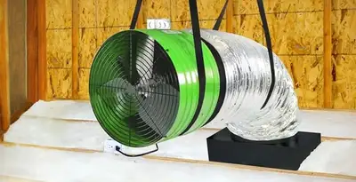 whole house fan installation services with professionally mounted ventilation fan system in Chicago, IL